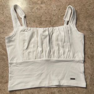 hollister ruched tank top